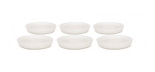 6 Bougeoirs  blanc perle Ø 4.8 X 2.2cm HT