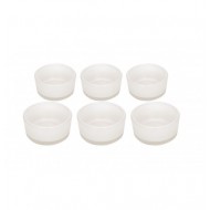 6 Bougeoirs blanc perle Ø 4.8 X 2.2 cm HT