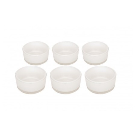 6 candelieri bianco perla Ø 4,8 X 2,2cm HT