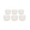 6 Bougeoirs  blanc perle Ø 4.8 X 2.2cm HT