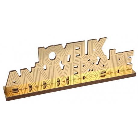 Lettres Joyeux Anniversaire or 27 x 4 x 9 cm
