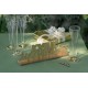 Lettere Joyeux Anniversaire oro 27 x 4 x 9 cm