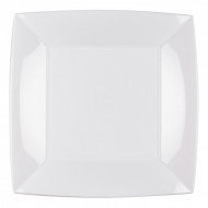 8 piatti piani, 23 x 23 cm, bianco