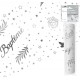 Runner da tavola "Baptême" 28 cm x 5 metri, organza metallizzata argento