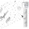 Runner da tavola "Baptême"( Battesimo) 28 cm x 5 metri, organza metallizzata argento