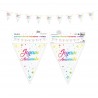  Festone in triangoli 6metri "Joyeux Anniversaire"( buon compleanno)