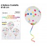 Sacchetto di 6 palloncini coriandoli, Multicolore