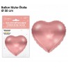 1 palloncino cuore metallico rosa antico