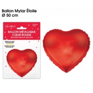 1 Ballon métallique coeur rouge