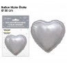 1 palloncino cuore metallico argento