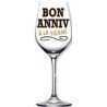 1 schiefes Weinglas "Joyeux Anniversaire Je penche vers la perfection! "