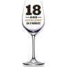 1 schiefes Weinglas "Joyeux Anniversaire Je penche vers la perfection! "