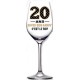 1 schiefes Weinglas "Joyeux Anniversaire Je penche vers la perfection! "
