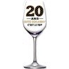 1 schiefes Weinglas "Joyeux Anniversaire Je penche vers la perfection! "