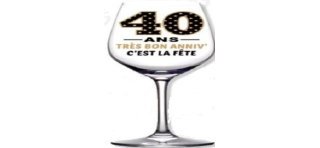 1 Verre à vin   "Bon Anniv' A la tienne" 