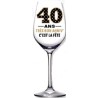 1 Calice da vino inclinato  "Joyeux Anniversaire Je penche vers la perfection! "