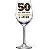 1 schiefes Weinglas "Joyeux Anniversaire Je penche vers la perfection! "