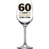 1 Calice da vino inclinato  "Joyeux Anniversaire Je penche vers la perfection! "
