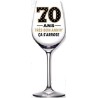 1 Calice da vino inclinato  "Joyeux Anniversaire Je penche vers la perfection! "