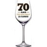 1 Calice da vino inclinato  "Joyeux Anniversaire Je penche vers la perfection! "