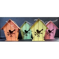 1 Maison oiseau décorative en bois