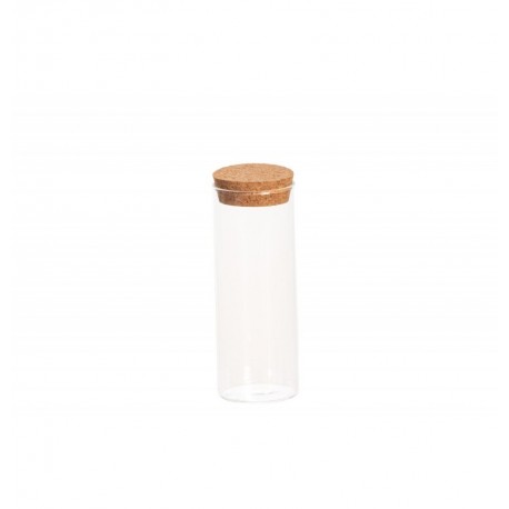 Provetta trasparente, vetro, tappo in sughero, Ø 4,5cm x 12cm Ht
