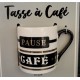 1 Tasses à café Noir & Or avec texte