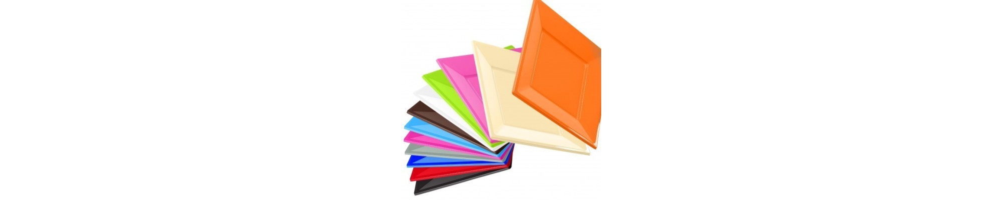 Vaisselle jetable en couleur
