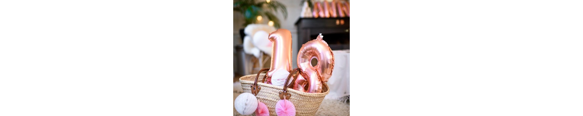 Roségold Luftballons Figur