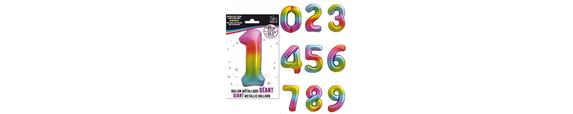 Marche Palloncino metallizzato multicolore
