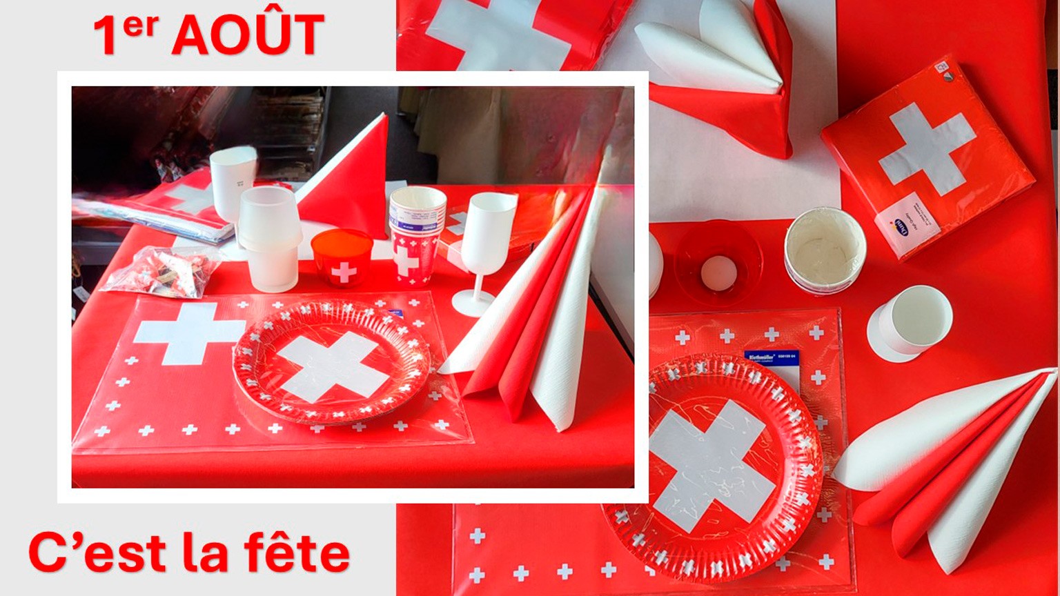 célébrons la Suisse en rouge et blanc